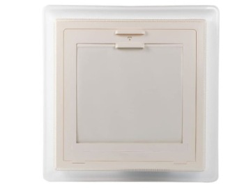 Мансардное окно MPK 46K 40х40, большая крышка с рулонной шторой и москитной сеткой, кремово-белый.