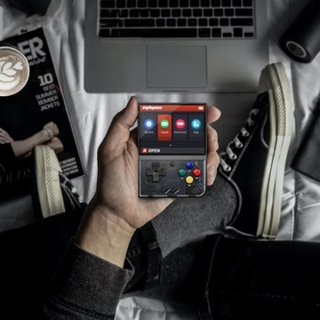 PRZENOŚNA KONSOLA RETRO DO GIER MIYOO MINI PLUS NA 15000 GIER+KARTĄ 128G TF