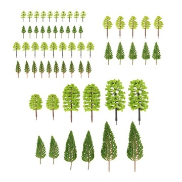 Miniaturowe drzewa modelowe dla koloru żółtego i zielonego