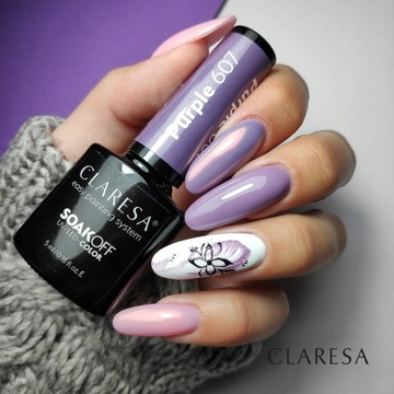 Лак для ногтей Claresa Hybrid фиолетовый 614 фиолетовый гибридный