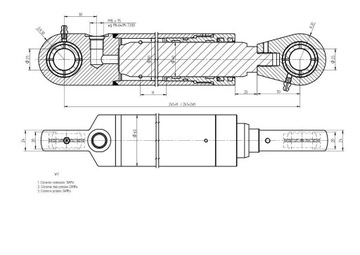 Cylinder podnoszenia hederu st.typ CN2sFB-16/40/500z+U Bizon