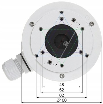 Монтажная коробка 1280ZJ-XS для камер HIKVISION