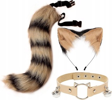 Cat Ears and Tail Cosplay Costume