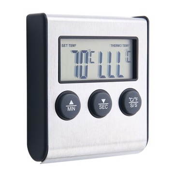 Termometr Termostat Minutnik do Wędzarni Mięsa Elektroniczny Grill z Sondą