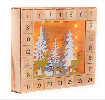 АДВЕНТ-КАЛЕНДАРЬ С ОТКРЫВАЮЩИМСЯ СВЕТОДИОДНЫМ ОКНОМ CH