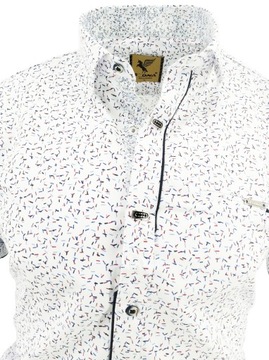 РУБАШКА МУЖСКАЯ, БЕЛАЯ, КОРОТКИЙ РУКАВ, УЗОР SDN 677 3XL XXXL 47/48