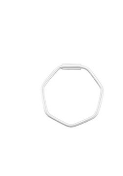 Kolczyk srebrny SZTUKA Kółko geometryczne 1,4 cm