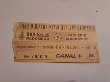 RKS RADOMSKO - ZAGŁĘBIE SOSNOWIEC 09-05-2001