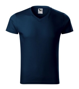 ELEGANCKA koszulka męska SLIM FIT V-NECK T-shirt MALFINI 146 L