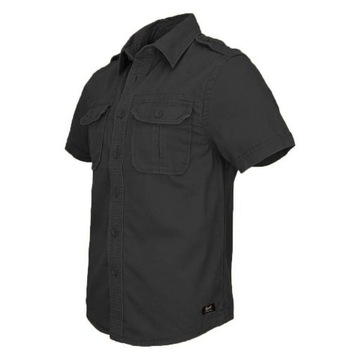 Košeľa s krátkym rukávom BRANDIT Vintage čierna