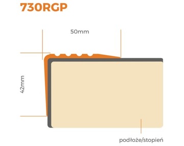 Profil schodowy antypoślizgowy RGP 1,5m czarny
