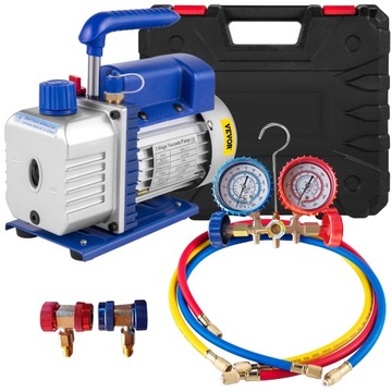 VEVOR Pompa Próżniowa 4CFM 1/4HP 0.12KW R134A Tester Manometru Ładowanie Wąż