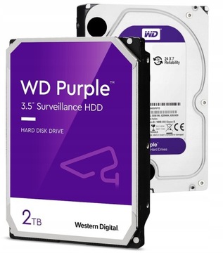 накопитель WD Purple 2 ТБ SATA III WD23PURZ Western Digital 2000 ГБ для видеонаблюдения