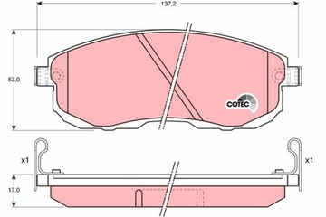 КОЛОДКІ ГАЛЬМІВНІ NISSAN ПЕРІД JUKE 10- GDB1003 