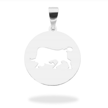 Srebrna zawieszka wisiorek 925 znak zodiaku BYK