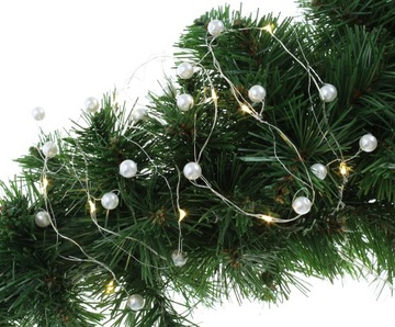 25T 10LED oświetlenie lampki PEREŁKI na baterie AA