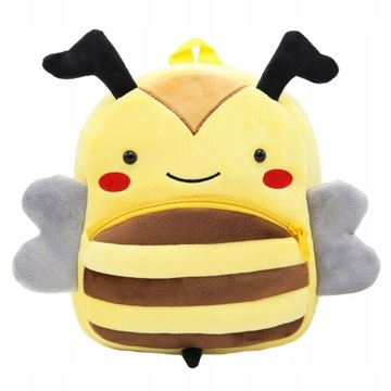 pluszowy plecak dla przedszkolaka pszczółka, Odcienie żółtego i złota