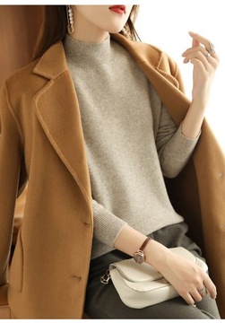 23Autumn Winter New Half Turtleneck Sweater Women'