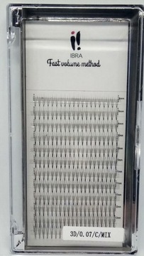 Rzęsy fast volume method 3D 0,07 C MIX Ibra Makeup