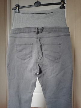 C&A 42 spodnie dżinsy ciążowe proste strecz