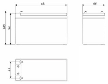АККУМУЛЯТОР AGM VRLA TECHNOCELL TCL 9Ah 12V TCL9-12 TCL9 ИБП СИГНАЛИЗАЦИИ