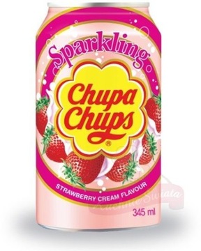 [KŚ] Napój Chupa Chups, truskawka-śmietanka 345ml
