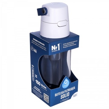 Бутылка Dafi Solid 0,5л серая + 1x фильтр для бутылок Dafi Soft и Solid