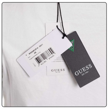 ФУТБОЛКА ЖЕНСКАЯ GUESS, БЕЛАЯ, размер S