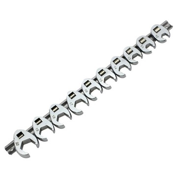 Zestaw kluczy Crowfoot 10x 3/8 cala, metryczne 10 11 13 14 15 16 17 18 19