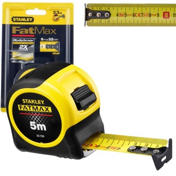 ПРОКАТНАЯ МЕРНАЯ НАПРАВЛЯЮЩАЯ STANLEY FATMAX 5M BLADEARMOR ST 0-33-720