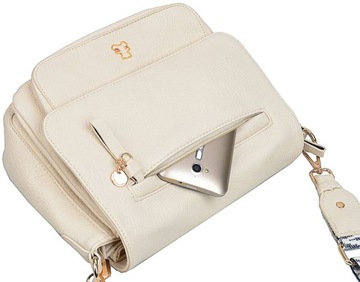 TOREBKA damska LISTONOSZKA LuluCastagnette crossbody z misiem