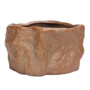 Ceramiczne doniczki w kształcie kamienia, styl B i duże
