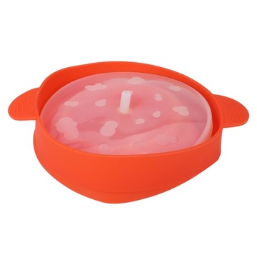 Czerwone silikonowe wiadro do popcornu w kuchence