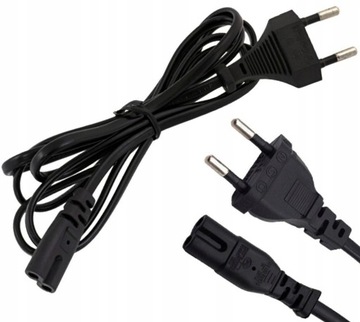 KABEL ZASILAJĄCY EURO 2 pin gniazdo RADIOWY SIECIOWY audio video tuner 1,4m