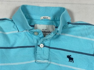 Abercrombie Polo Dziecięce Niebieskie Logo 15Y 16Y