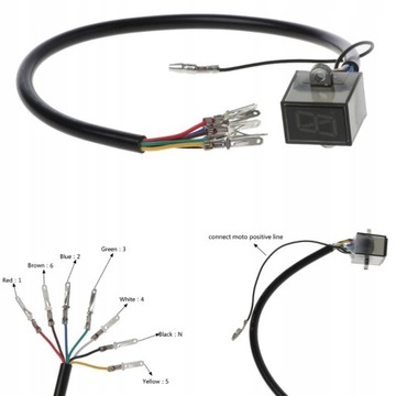 6-скоростной дисплей Индикатор передачи двигателя Цифра