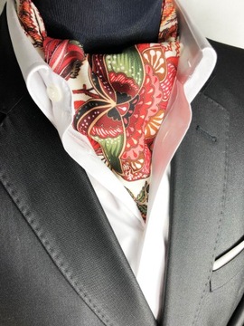 Fular wiązany krawat Ascot twill produkt POLSKI