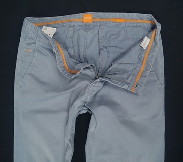 HUGO BOSS ORANGE MARKOWE NIEBIESKIE DŁUGIE SPODNIE - 34/34