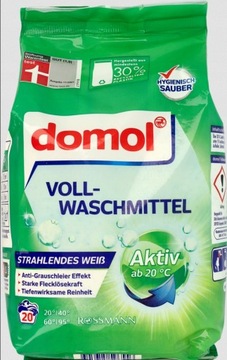 DOMOL AKTIV skoncentrowany proszek do prania tkanin białych 1,35 kg