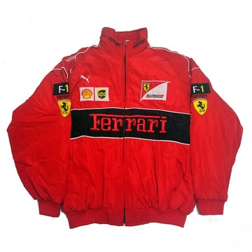 Nowy czerwono-czarny haft FERRARI EXCLUSIVE JACKET garnitur F1 Team Racing