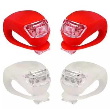 ЛАМПЫ ОСВЕЩЕНИЯ ВЕЛОСИПЕДА 2 СВЕТОДИОДНЫЕ ПЕРЕДНЯЯ ВЕЛОСИПЕДНАЯ НАБОР 2 ШТ.