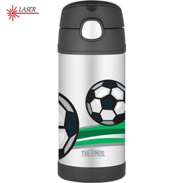 Termos dziecięcy ze słomką – piłka nożna, 355ml Thermos