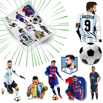 WYDRUK CUKROWY PIŁKA NOŻNA PIŁKARZ MESSI OPŁATEK NA TORT NA MASIE CUKROWEJ