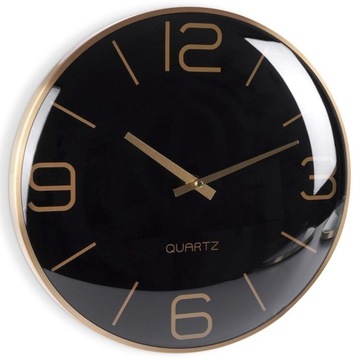Zegar ścienny złoty czarny 30 cm /Vilde