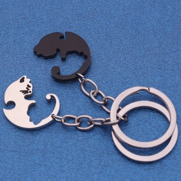 Брелок Инь Ян 2 Коты любят партнерство Пара набор