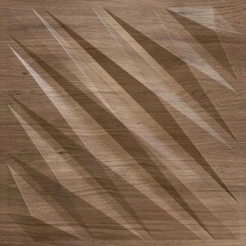 Panele Ścienne PCV Panel Dekoracyjny 3D 50x50cm Korek Boazeria Drewno Brąz