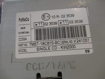 AUTORÁDIO FORD FOCUS MK2 FACELIFT 2007/2011 ROK