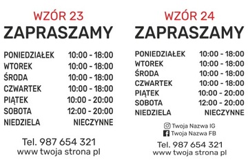 Наклейка с часами работы на дверь, стекло / Цвета / БЕЗ ФОНА / 35x42 см