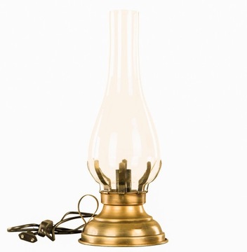 LAMPA SANA stołowa nocna ZŁOTA szklany klosz