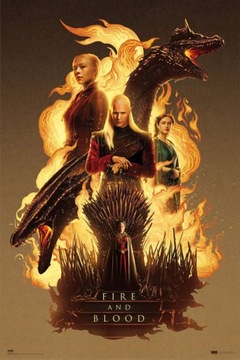 Ród Smoka Ogień i Krew Gra o Tron - plakat